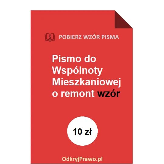 Jak napisać pismo do spółdzielni mieszkaniowej o remont bez błędów